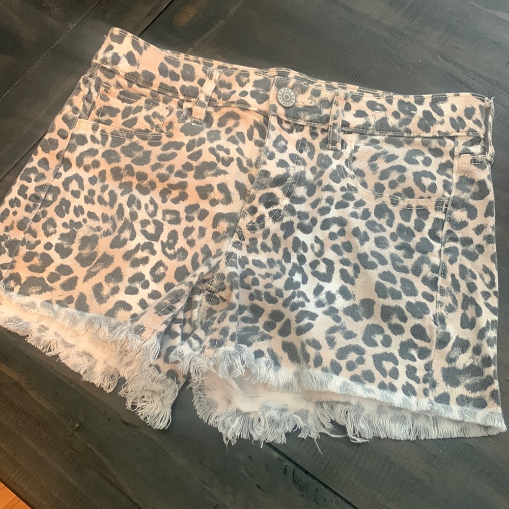 Express Animal Print Stretch Shorts